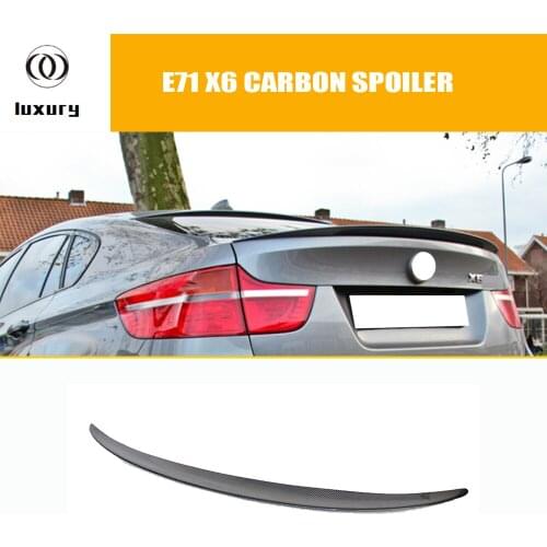 E71 X6 M Performance Style Carbon Fiber Rear Trunk Spoiler Lip Wing for BMW E71 X6 2008 - 2013 P Style