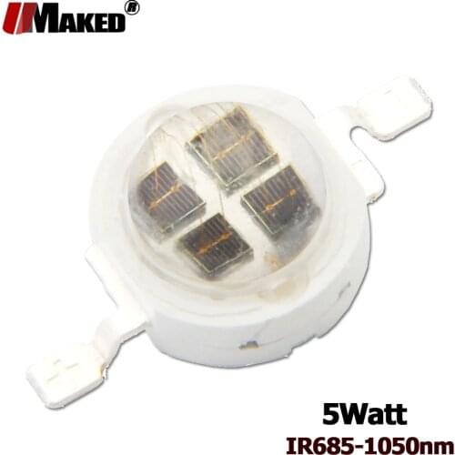 5W Infrared LED Chips IR 730-850-940-685-760-800-810-980-1050nm Launch tube LEDs camera Security light monitor led light beads