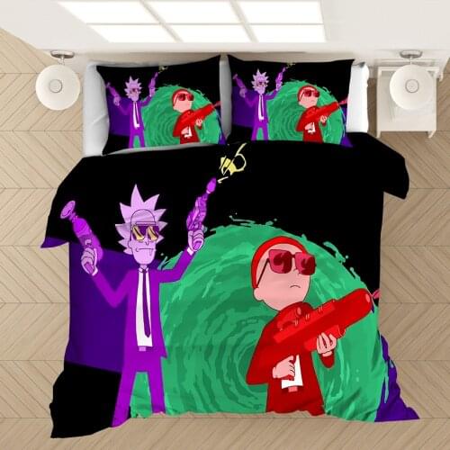 Funny Cartoon Bedding Set King Queen Twin Bed Linen Duvet Cover Pillowcase Home Textiles Children Girls Boys Gift