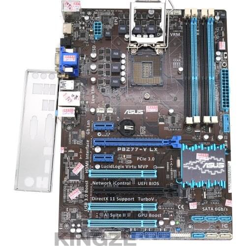 Used, ASUS motherboard P8Z77-V LX LGA 1155 DDR3 i3 i5 22/32nm CPU USB3.0 32GB SATA3 VGA HDMI Z77 Desktop motherboard