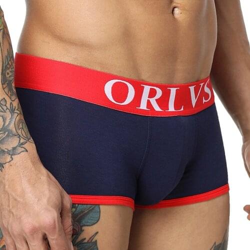 ORLVS Brand 50PC/LOT Wholesale Men Underwear Sexy Boxers Breathable Quick Dry Mesh Comfortable Underpants Male Panties Cotton
