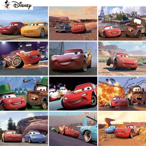 Disney 3D Diamond Painting "Cartoon car racing" DIY Full Rhinestones Drill Cross-stitch Kits Square Round Diamond Embroidery