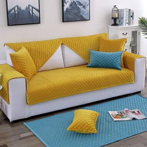 New Universal Home Sofa Cover Winter Cotton Plush Non-slip Sofa Cushion, All-inclusive Thick Warm Sofa Cushion