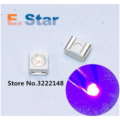 Wholesale 100pcs Purple UV POWER TOP 1210 3528 UV SMD SMT PLCC-2 2500 MCD Ultra Bright LED New