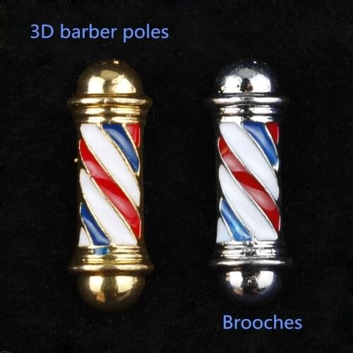 Barber Shop Barber Pole Brooches Mens Jewelry Brooch Lapel Pin Hair Dresser Gifts Brooch for Shirt Suit