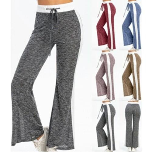 Stripe Sexy Sleep Bottom Women Cotton Long Drawstring Pant Home Pajamas Soft Slip Summer Pants Big Size Casual Mom Sleepwear