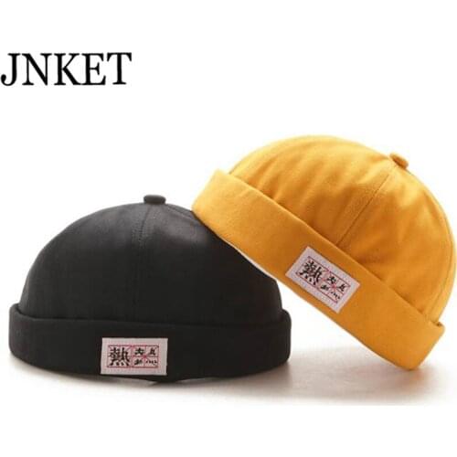 JNKET Casual Skullcap Beanies Hat Men Women Hip Hop Hat Pumpkin Hat Foldable Brimless Hat Bonnet Sailor Hat Adjustable Hat