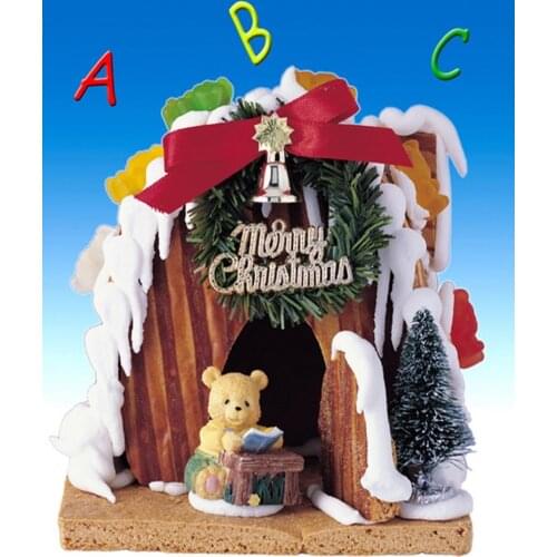 Merry Christmas Cartoon Bear Gift Photography Backdrops Photo Props Studio Background 5x7ft