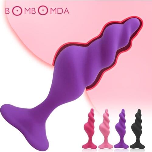 Anal Sex Toys Thread Silicone Anal Plug For Male Women Prostate Massager Anal Beads Plug G Spot Stimulator Butt Plug Sex Toys