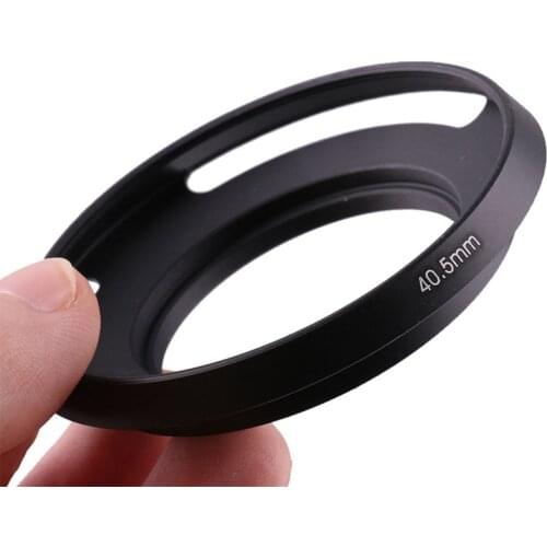 Slim New metal vented Lens 39mm /40.5/43/46/49/52mm thin wide angle Hood cap Screw for Leica M black