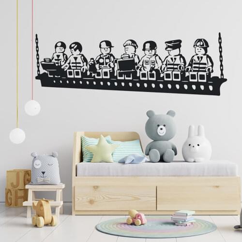 Funny Cartoon Robots Wall Sticker Vinyl Wall Stickers For Kids Room Boys Room Wall Art Decals Baby Bedroom Decor A13-107
