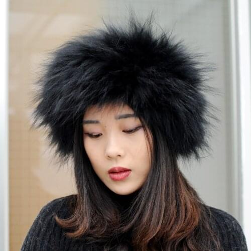 CX-E-06 Real Raccoon Fur Stretch Snood / Head Band ~ DROP SHIPPING