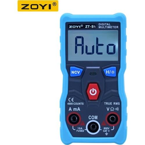 ZOYI ZT-S1 Digital Multimeter tester autoranging True rms automotriz Mmultimetro with NCV DATA HOLD LCD backlight+Flashlight