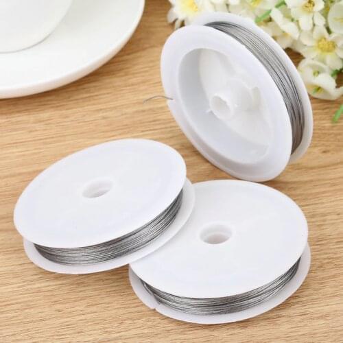 Camal 1 Roll 0.5/0.6mm Resistant Strong Line Wire Tiger Tail Beading For Crystal Pendant Prism Connecting Jewelry Making Finding