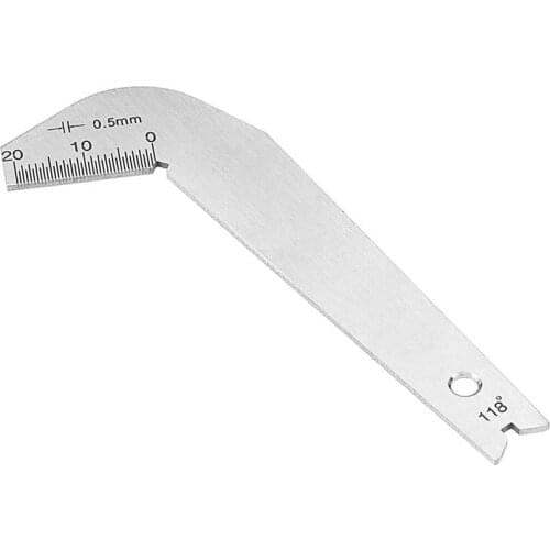 1Pcs Bit Pattern Drill Template Gauge Stainless Steel Corner Front Edge Measuring Twist Drill Bits Angle Gauge Sharpening Tools