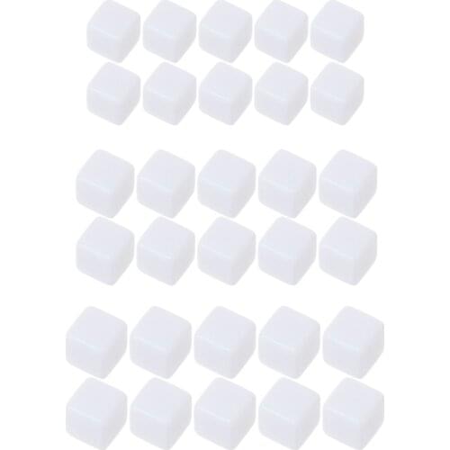 10pcs/pack New Acrylic 16/18/20mm White Blank Dice Teaching Props Game Accessories Mathematical Tools Square Corner