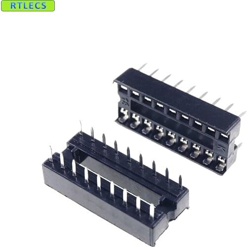 100 pcs / Lot 0.100" 2.54mm IC socket Narrow 18 Position 2x9 18 Pin Row spacing 7.62mm DIP Through hole solder PCB