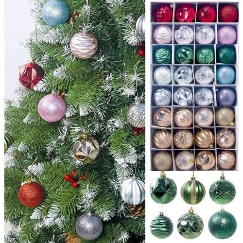 12PCS Christmas Balls Christmas Tree Decoration Ornaments Childrens Gifts Christmas Party Home Decoration