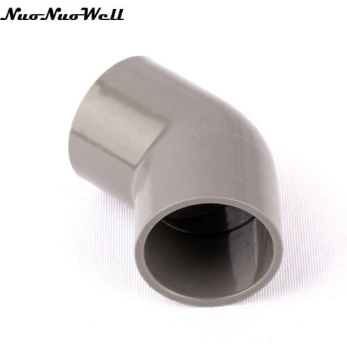 2pcs NuoNuoWell PVC 32mm 45 Degree Elbow Hose Connector for Garden Micro Drip Irrigation Watering Aquarium Water Tank Parts