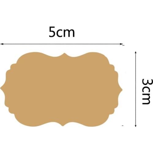 250 pcs 3*5cm Vintage Blank Kraft Label Handmade Sealing Sticker For Gift Cake Baking Sealing Packaging DIY