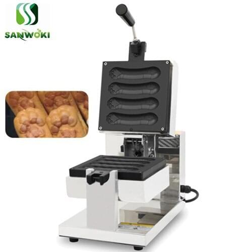4pcs animal paw shape cake baker machine rotary tiger paw waffle iron machine non-stick cute cartoon waffle baking machine