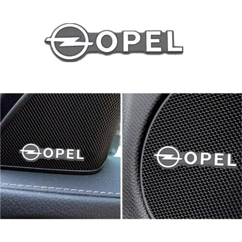 4pcs Modification For Opel Astra Insignia Mokka Zafira Corsa aluminum audio decorative stickers modified accessories decoration