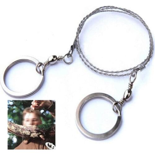 550mm(21.6'') Emergent Survival Wire Saw Camp Hike Outdoor Hunt Fish hand Tool Fretsaw Bushcraft Kit Mountainclimb Cut