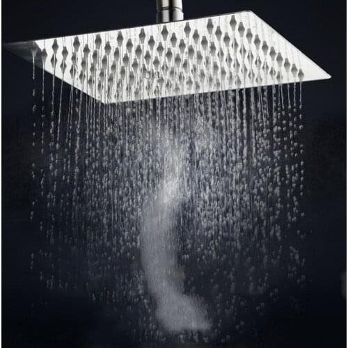 6 Inch Ultra-Thin Stainless Steel Bathroom Square Shower Large Top Nozzle Rain Shower Bath Shower Head Spray Bathroom Accessorie