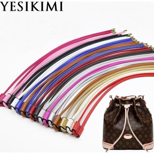 YESIKIMI Bag Accessories Drawstring For Bucket Bag Quality PU Leather 100CM Length Bag Strap