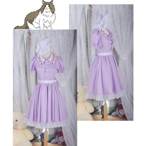 Anime TouHou Project Maribel Hearn Lolita Dress Daily Uniform Any Size Cosplay Costume Halloween Carnival Free Shipping 2020