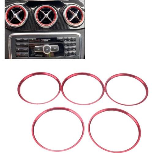Car Air Vent Outlet A/C Ring Trims Stickers Cover for Mercedes-Benz A/B Class CLA GLA180 200 220 250 260