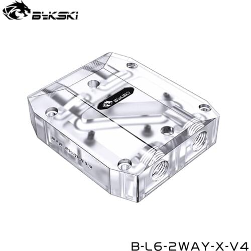 Bykski Double GPU Water Block Parallel Connector SLI Bridge,Two VGA Card Mount Block Module,G1/4",B-L6-2WAY-X-V4