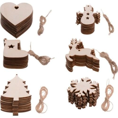10pcs Wood Wooden Sewing Christmas Deer Shape Craft Scrapbooking for Garment Accessories Christams Tree Hanging Decor