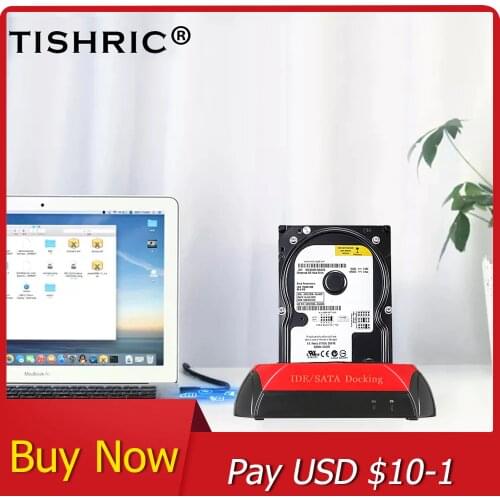 TISHRIC IDE/SATA Hard Disk Drive Docking Station SATA to USB 2.0 Adapter For HDD Enclosure 2.5/3.5 Inch Hard Disk Dock Station