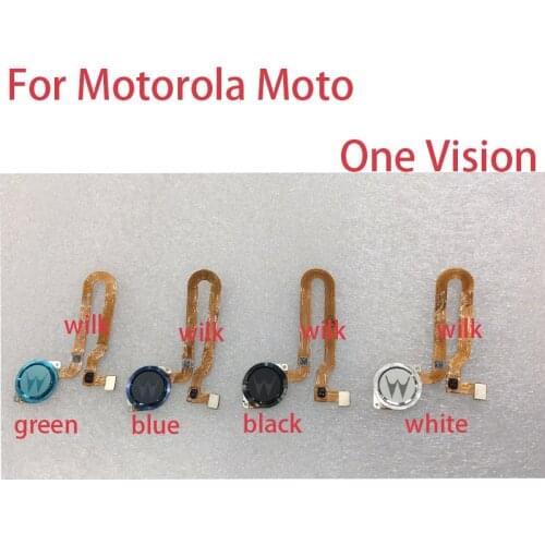 Home Finger Reader Fingerprint Reader Touch ID Sensor Return Key Home Button Flex Cable For Motorola Moto One Vision
