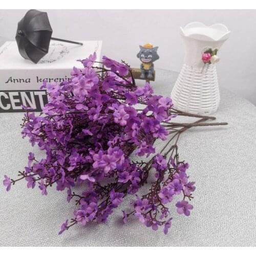 10Pcs/lot Simulation Gypsophila Bouquet Artificial Flowers Home Decoration Wedding Flower Arrangement Small Gypsophila