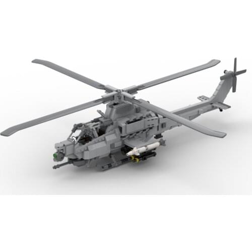 Creator military series MOC Building Blocks US Army AH1z Viper armed helicopter Assembled Model DIY Bricks toys children gifts