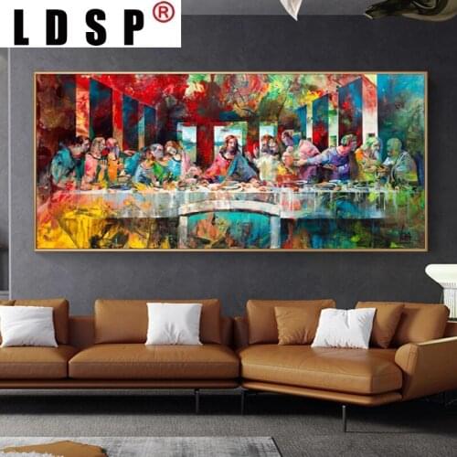 LDSP The Last Supper Canvas Prints Wall Art Pictures For Living Room Home Decor Indoor Decor Abstract Portrait Famous Painting