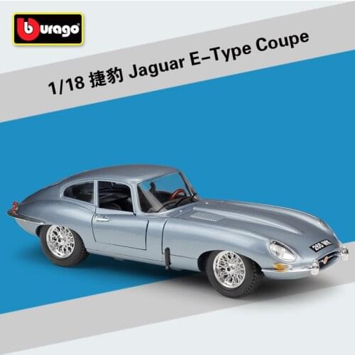 Bburago 1:18 Jaguar E-Type Coupe Alloy Model Car Static Metal Model Vehicles
