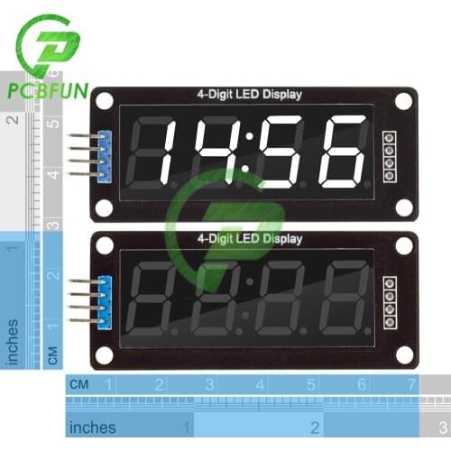 Tm1637 Display LED Display Tube Module 4 Digit 7 Segments White LED Display TM1637 Clock Double Dots Module For Arduino TM1637.h