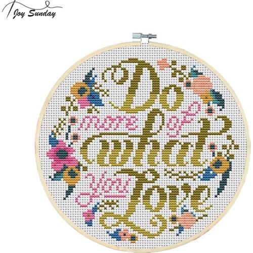 Joy Sunday Cross Stitch Kits Have Frame 14CT 11CT DIY Needlework Embroidery Kits Aida Fabric DMC Threads Patterns Printed Canvas