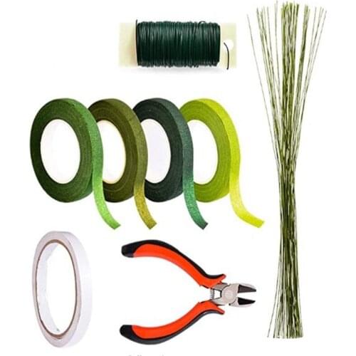 1Set Floral Arrangement Tools Kit Floral Wire Cutter Stem Wire Floral Tapes for Bouquet Stem Wrap Florist