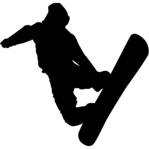 Car Sticker Figure Skating Snowboard Veneer Sticker Car Window Glass Body Decoration Decal Accessories Black/White,13cm*12cm