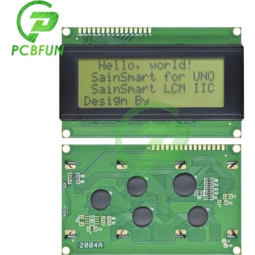 New 2004 204 20X4 Character LCD Display Module Yellow Backlight Black Text 20 Characters x 4 Line For Arduino 5V with Controller