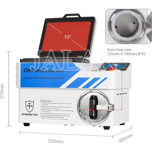 OCA Master OM-K6 Edge Pro for iphone samsung edge lcd laminating built in bubble remover unbent flex cable laminating machine