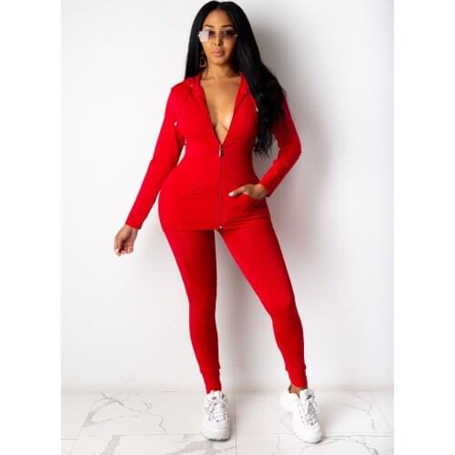 Autumn solid color temperament commuter V-neck Korean retro pants suit Korean style red jacket long-sleeved suit