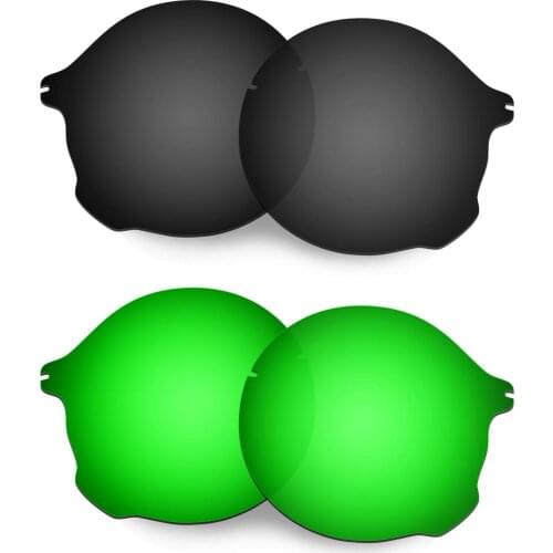 HKUCO For Tailend Sunglasses Polarized Replacement Lenses 2 Pairs - Black&Green