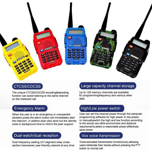 Walkie Talkie Professional Baofeng UV-5R for Hunting Outdoor Sport CB ham Radio Station Interphone dual band two way radio uv 5r