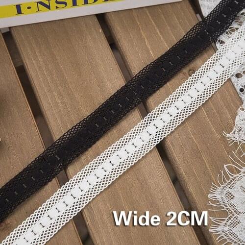 2CM Grid Dot Dot Knitted Ribbon Clothing Underwear Toys Home Service Elastic Band Decorative Ribbon