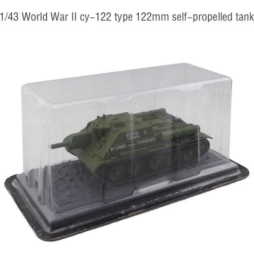 Rare 1/43 World War II cy-122 type 122mm self-propelled tank Alloy static products